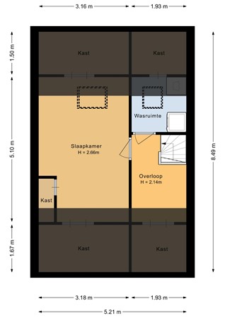 Floorplan - Paulus Potterstraat 40, 3751 VB Bunschoten-Spakenburg